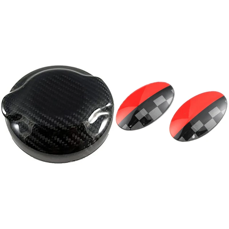 

2 шт., наклейка для крышки и 1 шт. крышка из углеродного волокна для бензобака, топливного бака, аксессуары для крышки