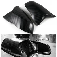 nicecnc car mirror cover left right side abs carbon fiber look rearview cap for bmw 1 3 4 series i3 hatchback i01 x1 suv e84