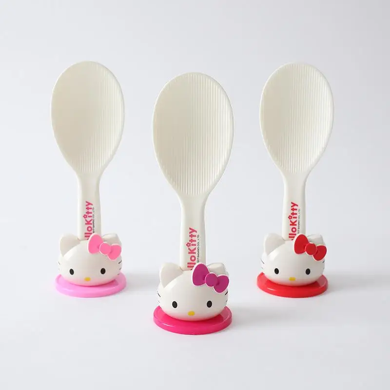 

Sanrio Kawaii Rice Spoon Hello Kittys Kuromi Cinnamoroll Cartoon Plastic Sweet Cute Girl Heart Kitchen Household Spoon Girl Gift