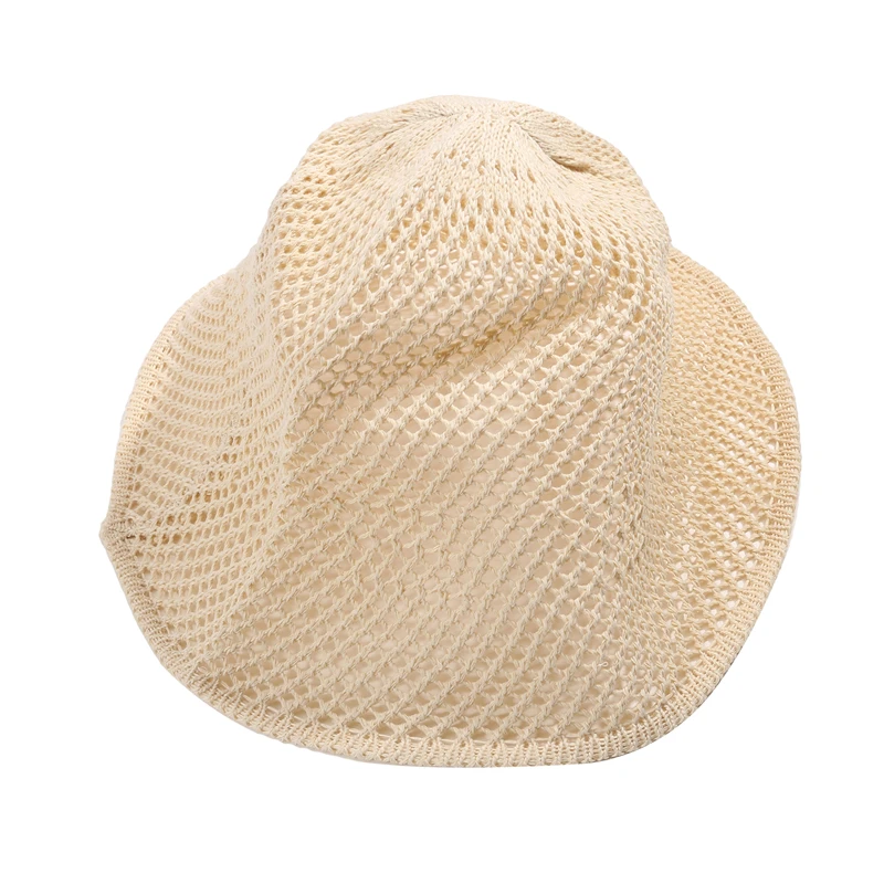 Панама женская с вырезами тонкая дышащая шляпа от солнца Пляжная Складная в