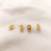 18k gold plated hollow gold ingot accessories diy bracelet charm material