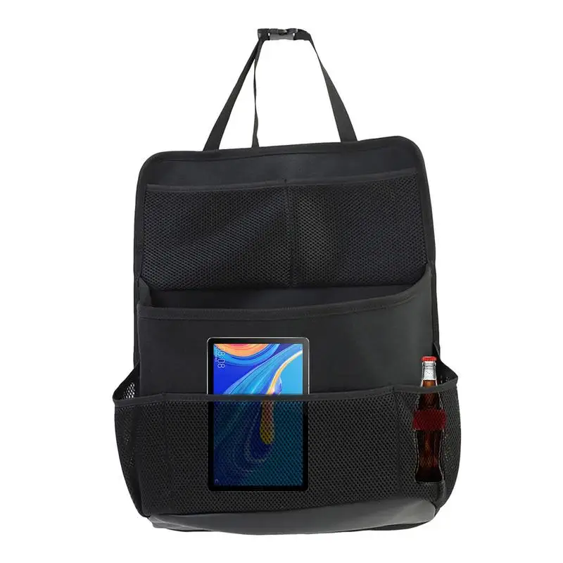 

Car Seat Back Storage Bag PU Leather Car Organizers Multi-Functional Large Capacity Hanging Organizer For Most Vehicle Cars