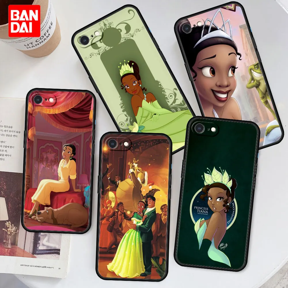 

Cover Case for iPhone 6 6s 7 8 X XR XS Max SE 2020 Plus 6plus 7plus 8plus Bag Capa Armor Phone Soft Disney Tiana Princess Anime