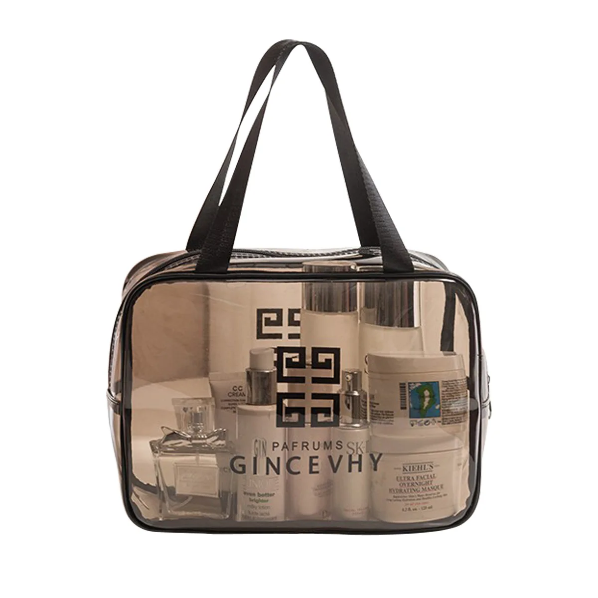 

Transparent Cosmetic Bag PVC Women Zipper Clear Makeup Packet Toiletry Pouch Beauty Case Female Wash Bag