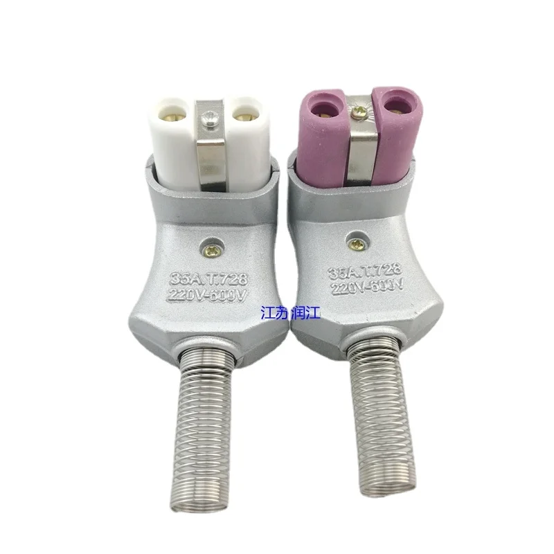 

Устойчивый к высоким температурам Прямоугольный штекер нагревательное кольцо 35A для электропечи алюминиевый сплав керамический соедините...