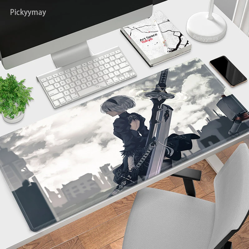 

Nier Automata 2B Mouse Pad 80x30 Gaming Mousepads Kawaii Deskpad Anime Girl Laptop Mouse Mat Keyboard Table Mats 90x40 Overlock