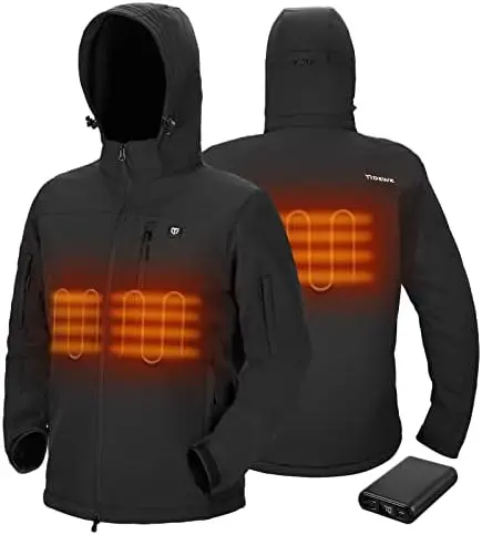 

Jacket for Men with Battery Pack (Black, Camo, Size S-XXXL)