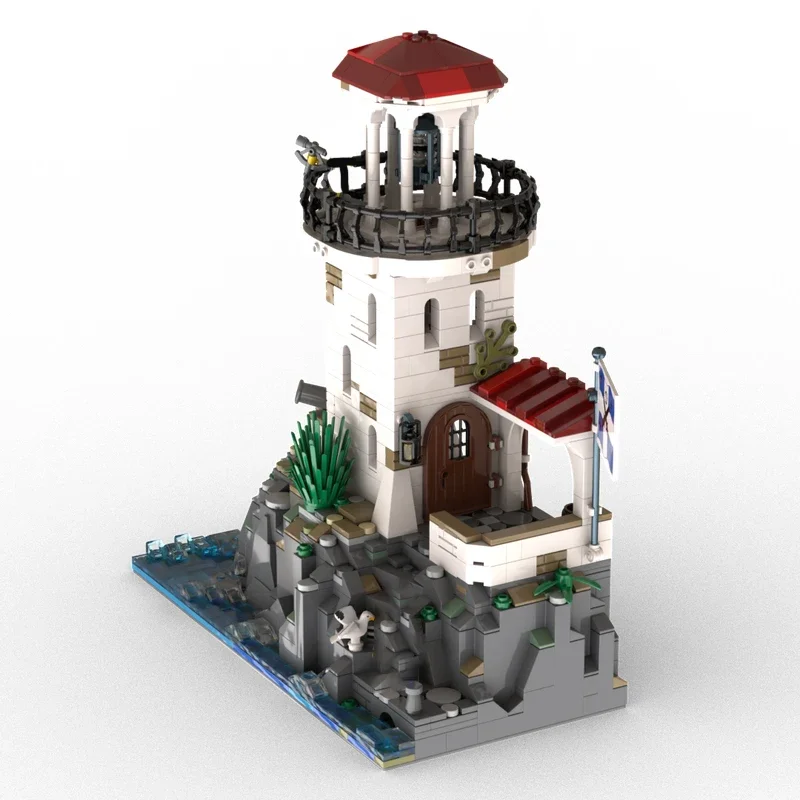Модель City Street View MOC строительные кирпичи имперский маяк модульная технология