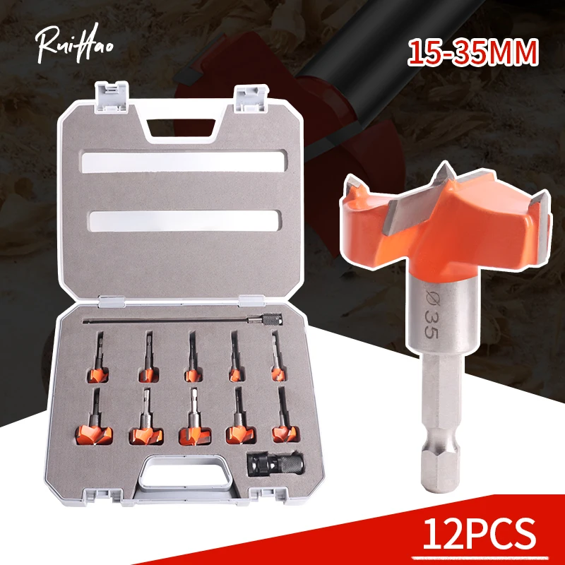 

12 шт./компл. 15-35 мм, отверстие для шарнира, пила для деревообработки с шестигранной ручкой 200 мм, гнездовой стержень