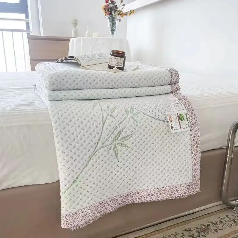 

Summer Cooling Bamboo Fiber Blanket Thin Breathable Throw Blanket For Bed Sofa Travel Plaid Air Condition Quilt Baby Adult