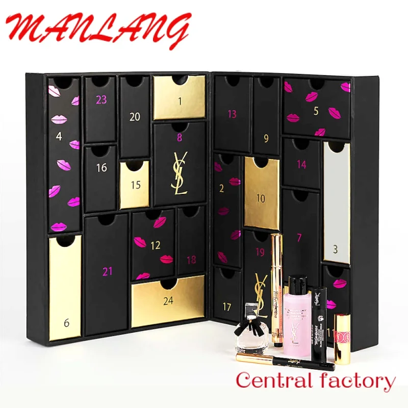 Роскошный персонализированный логотип на заказ коллекция косметики календарь