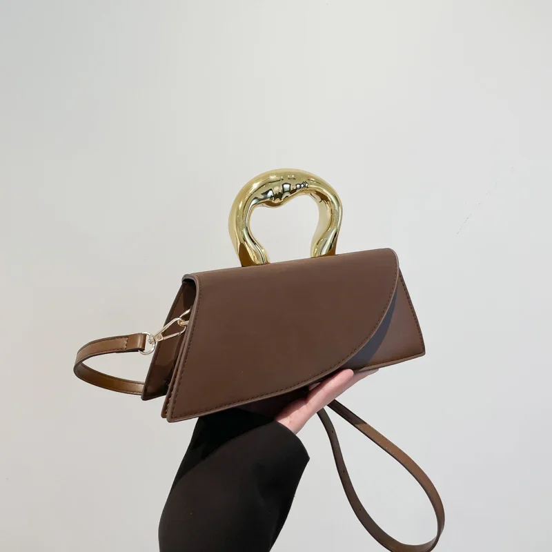 Sewing Thread Casual Solid Top-Handle Bags Fashion Large Capacity 2025 Hot Sale for Women Hasp Pu Women's Shoulder Bag