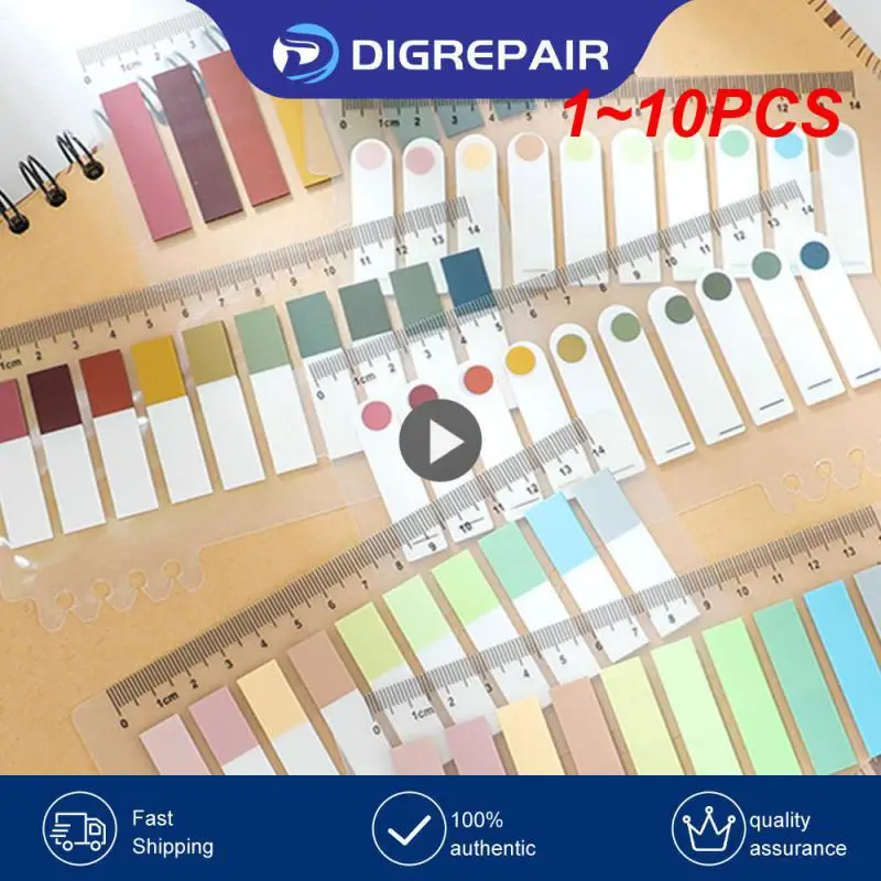 

1~10PCS Sheets Colorful Notes Memo Pad Self Adhesive Label Bookmarks Notepad School Office Stationery Supplies