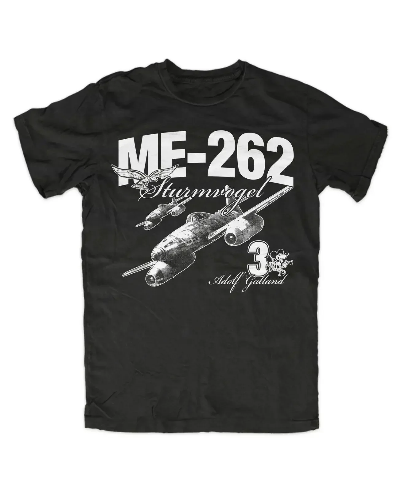 Luftwaffe Legend Ace Aviator Galland Squadron Me-262 Fighter Футболка из 100% хлопка с круглым вырезом Летняя