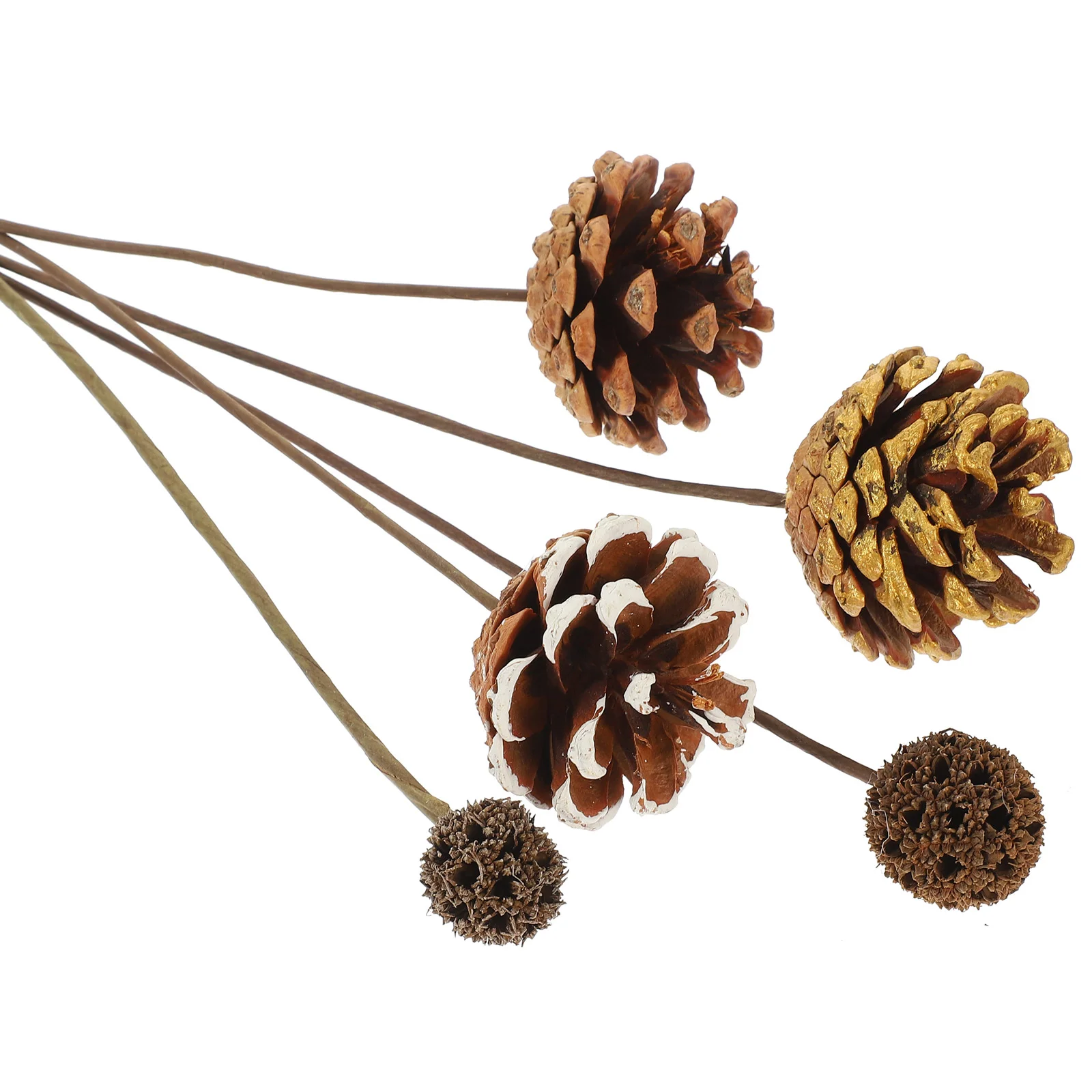 

5 Pcs Christmas Decor Accessories Pine Cones Ornaments Trees Small Decorations Pinecones Craft Crafts Picks