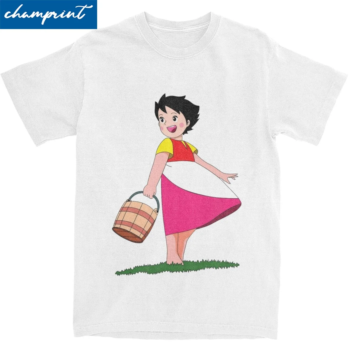 Новинка Футболка Happy Heidi мужские топы с круглым вырезом и коротким рукавом