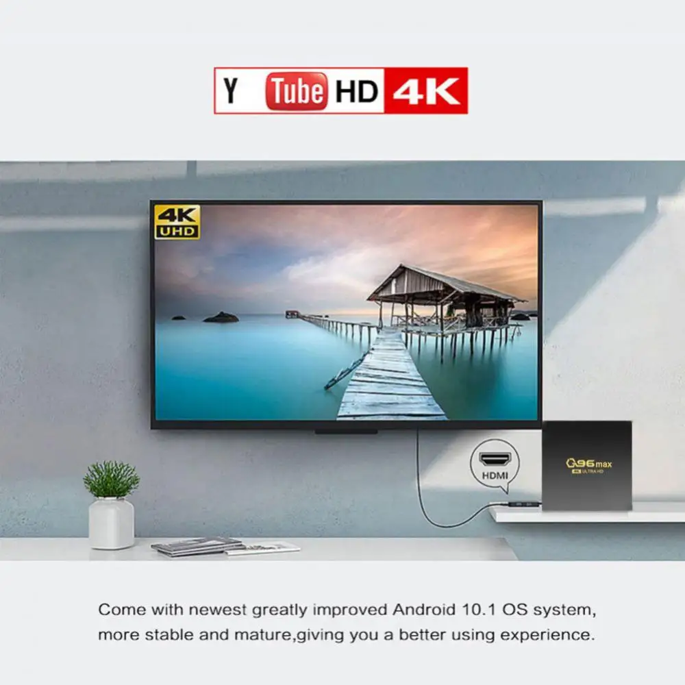 Android 10 0 IPTV Box голосовой помощник 6K 3D Wifi 2 4G и 5 8G 4 ГБ ОЗУ 32 Гб 64 медиаплеер очень