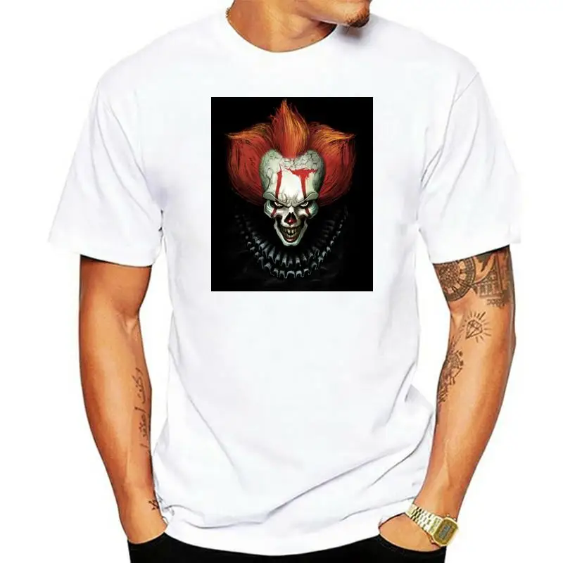 

It Pennywise Black, Navy T-Shirt Halloween Horror Scary Movie Shirt Short Sleeve Style Round Tee Shirt