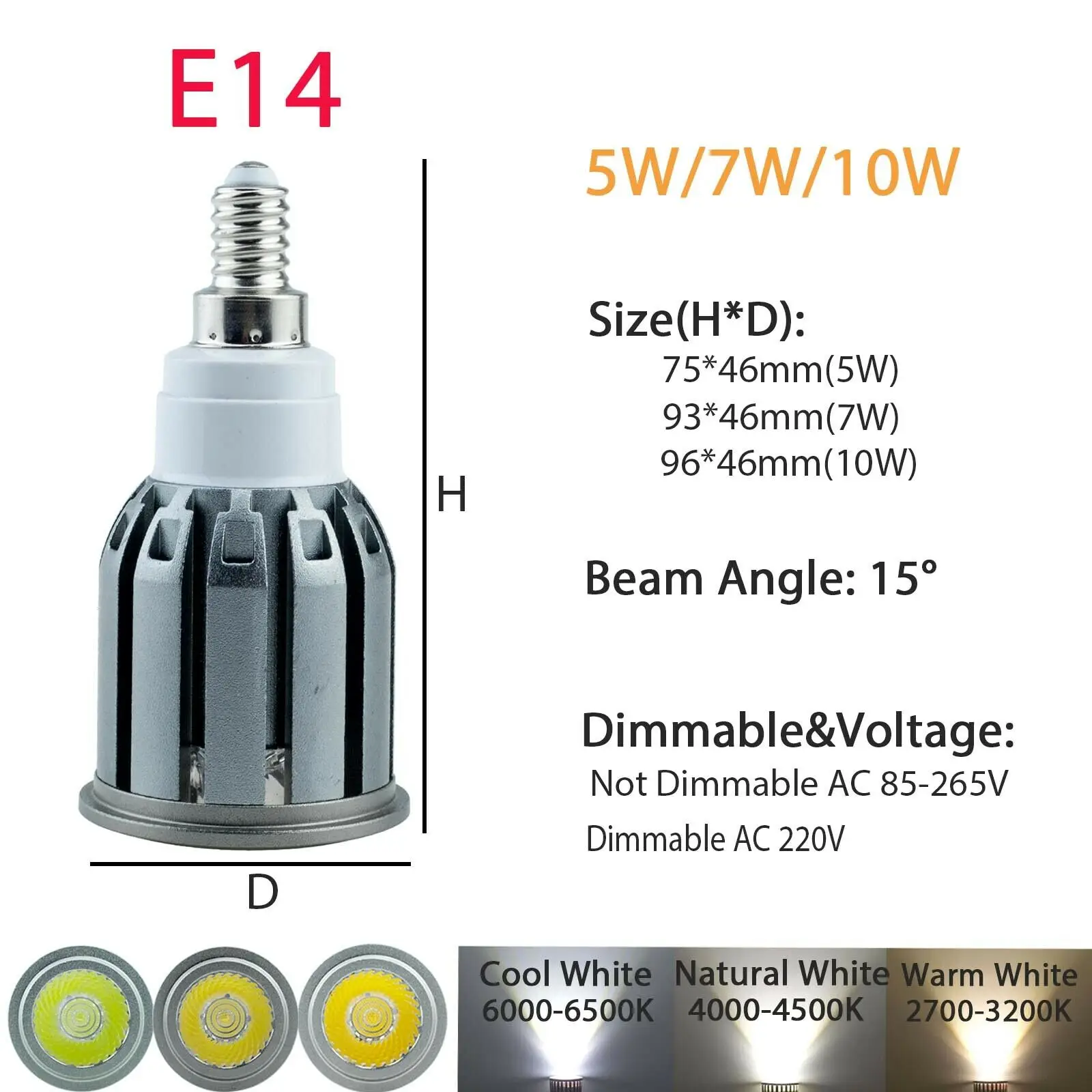 

Суперъяркий Светодиодный прожектор с линзами C36, 9 Вт, 12 Вт, 15 Вт, GU5.3 GU10, E27, MR16, B15, B22, E12, E14, 12 В, 110 В, 220 В, COB светильник ильник