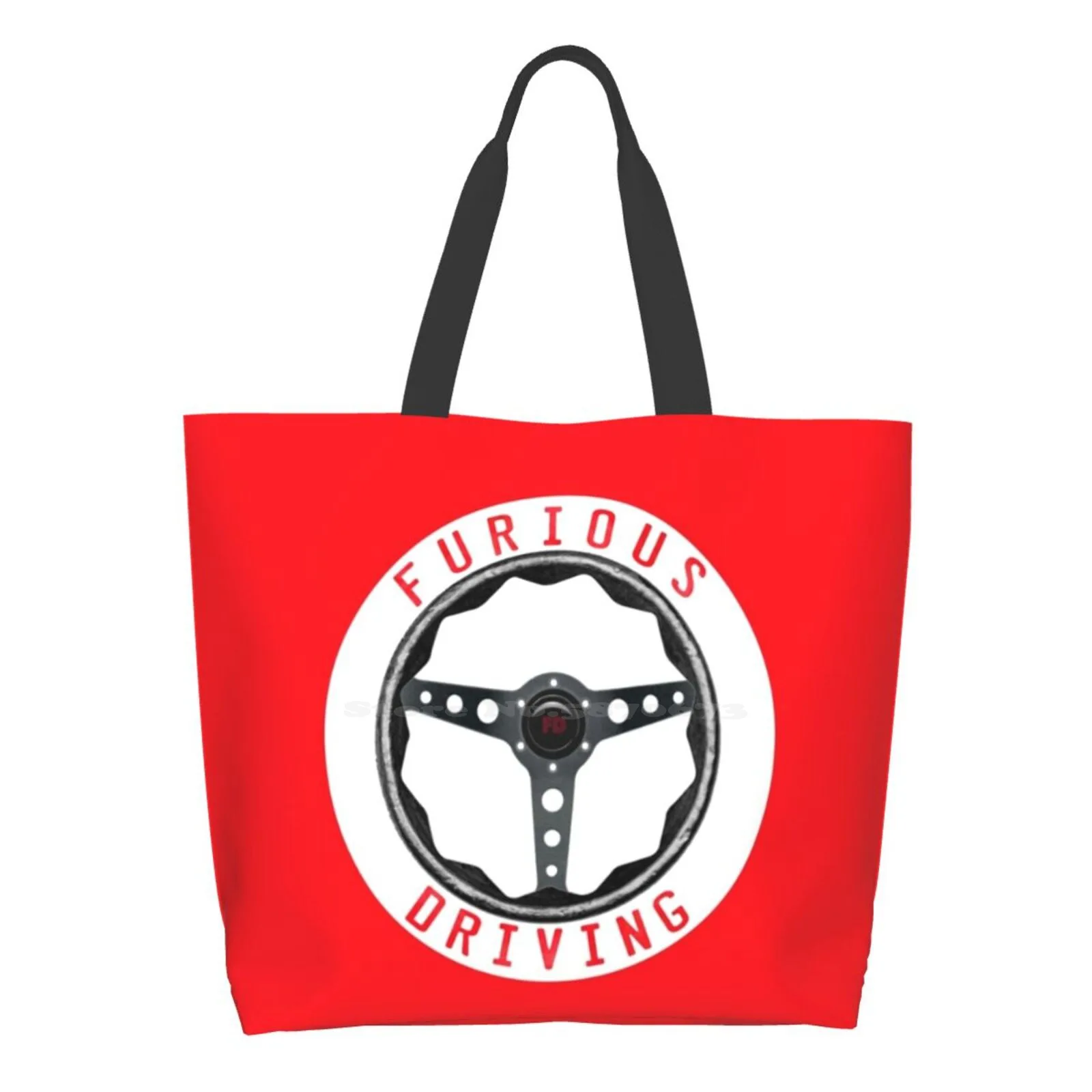 

Furious Driving Logo - White Racing Number Circle Background High Quality Large Size Tote Bag Furious Driving Furiousdriving