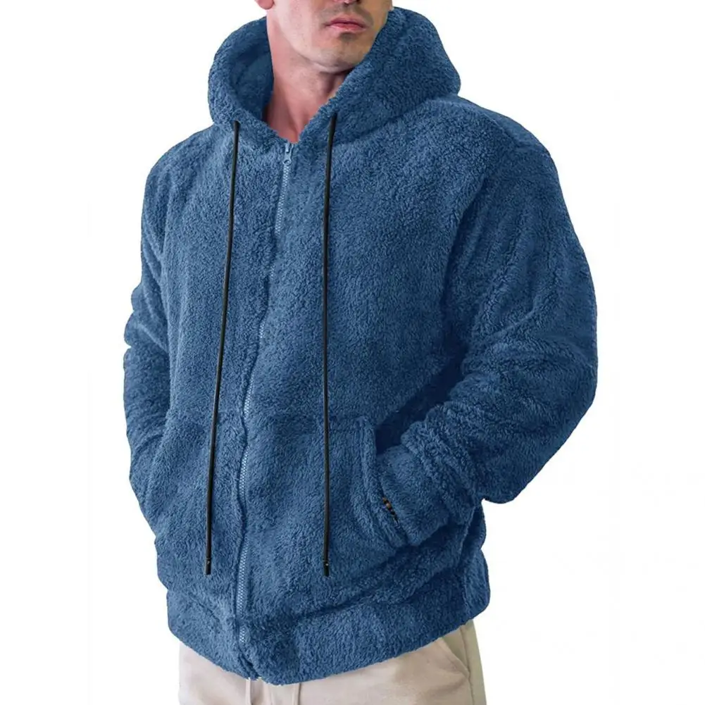 

Trendy Winter Jacket Plush Thermal Cardigan Soft Men Jacket Men Coat Cozy