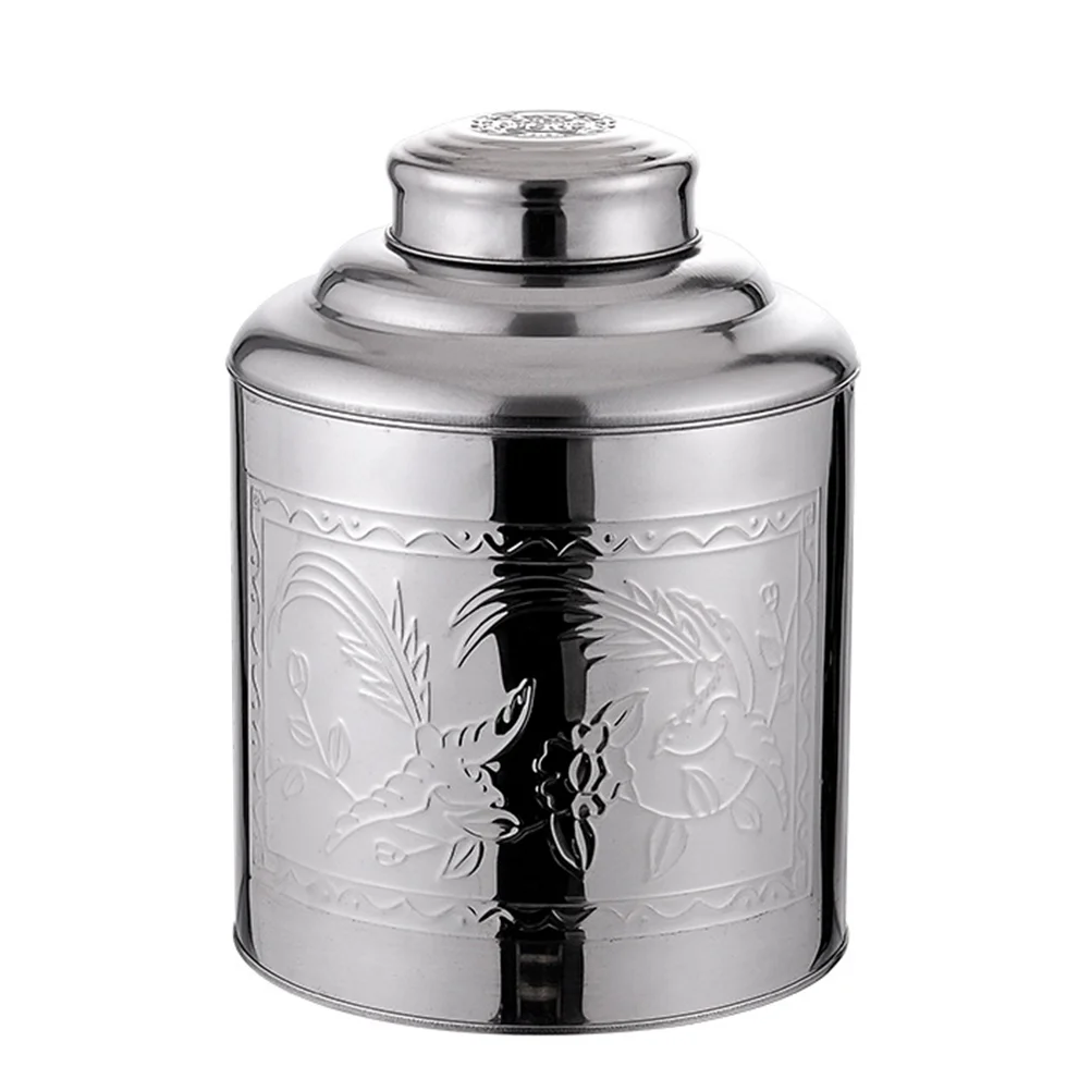 

Tea Canister Storage Tin Jar Coffee Container Sugarmetal Loose Steel Containers Leaf Stainless Can Lidkitchen Sealed