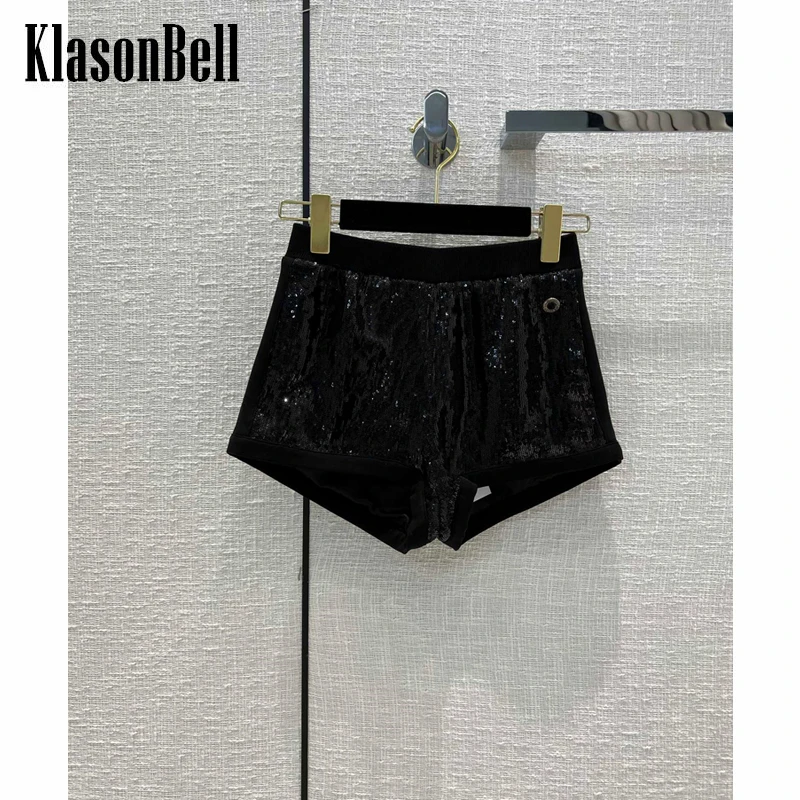 

5.21 KlasonBell Runway Fashion Sequins Embroidery Shorts Women