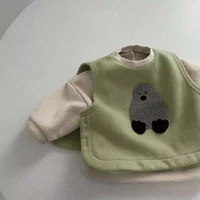 baby plus velvet vest thicken infant warm vest boys cute animal vest for baby girl warm vest sleeveless kids tops