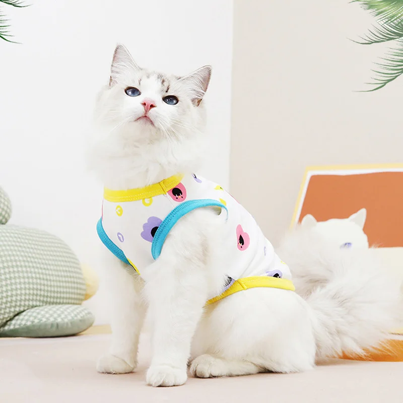 

Летняя Милая футболка ZOOPEEN с рисунком животного, котенка, желеобразный медведь, модная повседневная удобная домашняя одежда для кошек и соб...