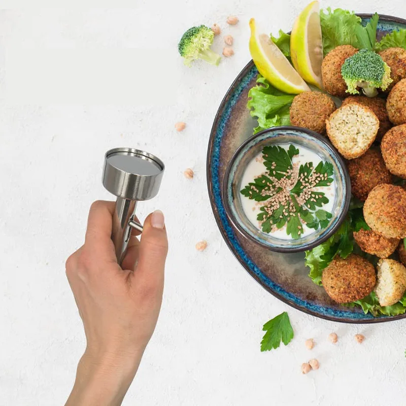 

Stainless Steel DIY Meat Snack Foods Fish Balls Kitchen Tools Meatball Maker Spoon Shrimp Balls Falafel Mold Digging Ball Spoon