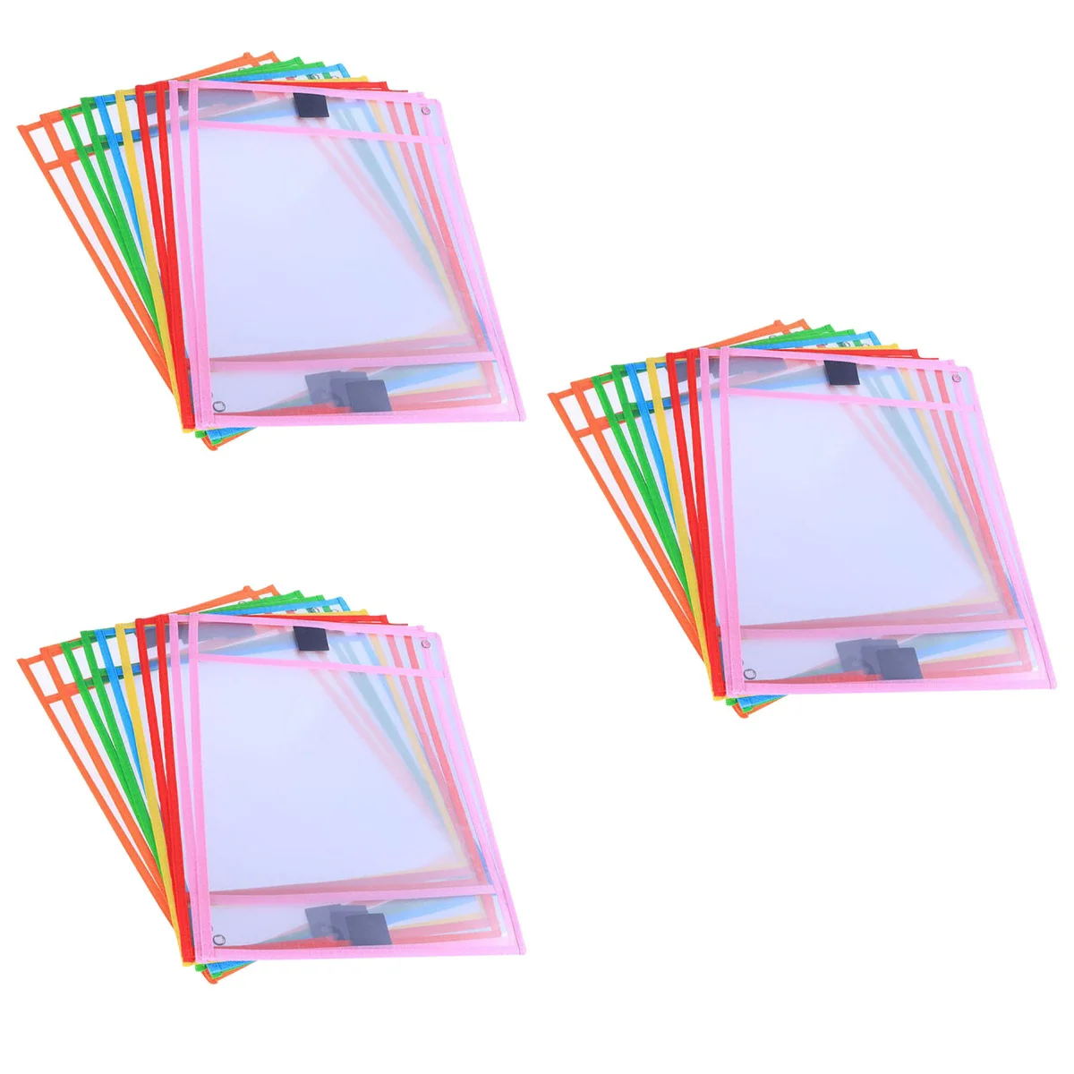 

24 Pcs Erasable File Bag Waterproof Folder Holder Pockets Clear Pvc Storage Multipurpose Kids Folders