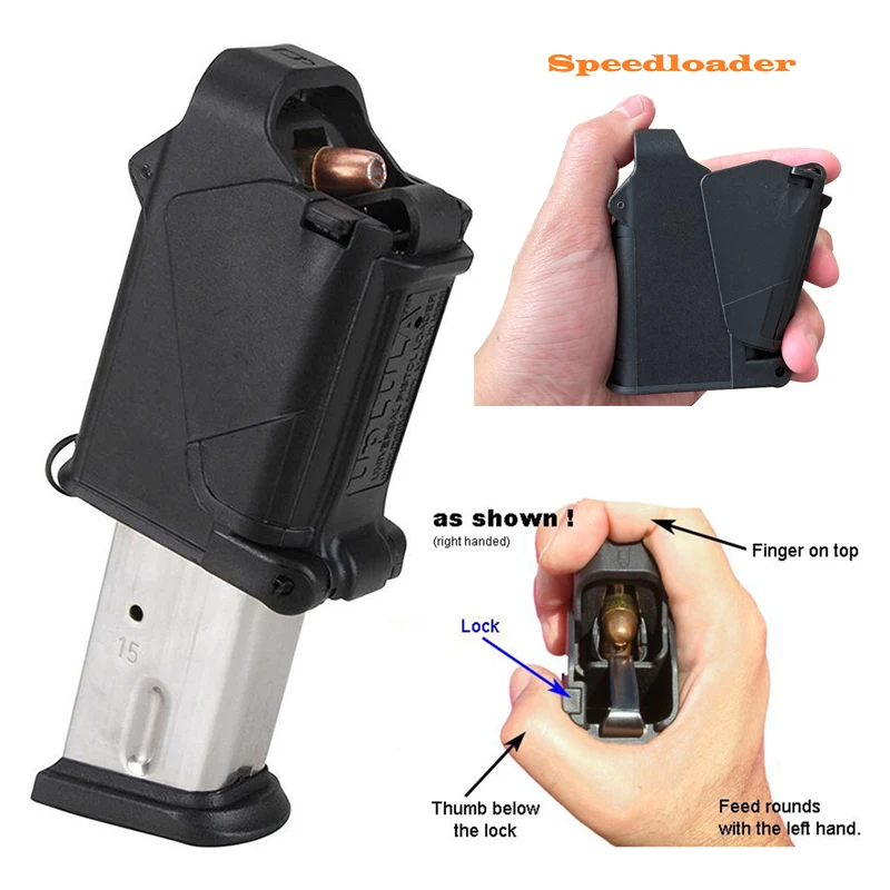 

Pistol Magazine Speed Loader for 9mm 45ACP .380ACP .40 Mag Clip Protector Case HOLSTER Magazine Quick Loader Hunting Accessories