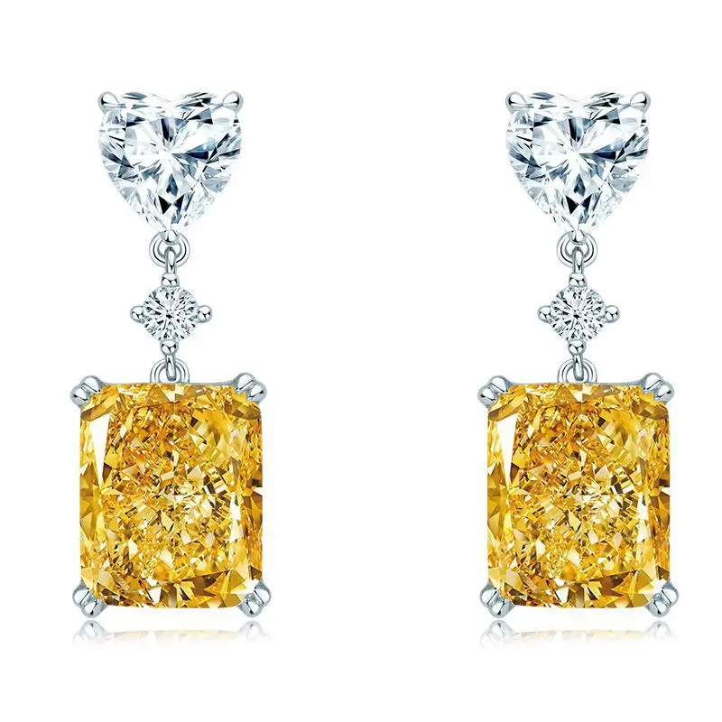 

Серьги-Крючки из серебра 925 пробы с бриллиантами 9*11 мм