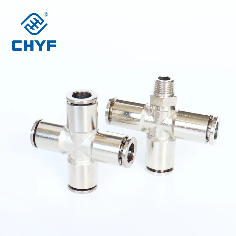 10 шт. серии PZR TKC никелированная латунь пневматический вставной быстрый