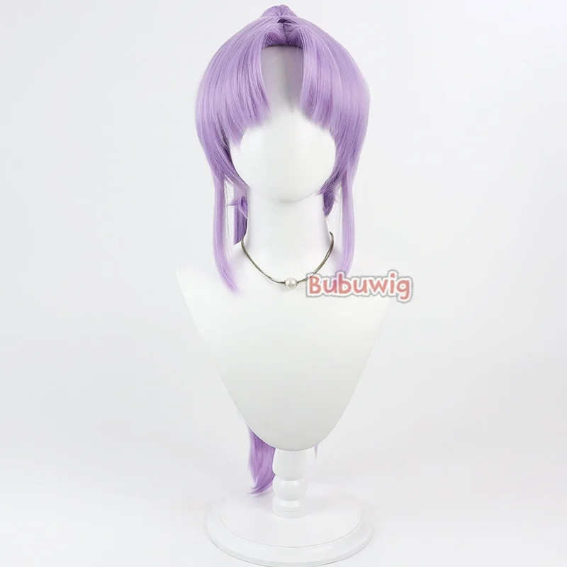 Фото Синтетический парик Bubuwig Hikawa Iona для косплея, Futari wa Pretty Cure Cure Fortune, 70 см, светло-фиолетовый, с хвостом, термостойкий №2
