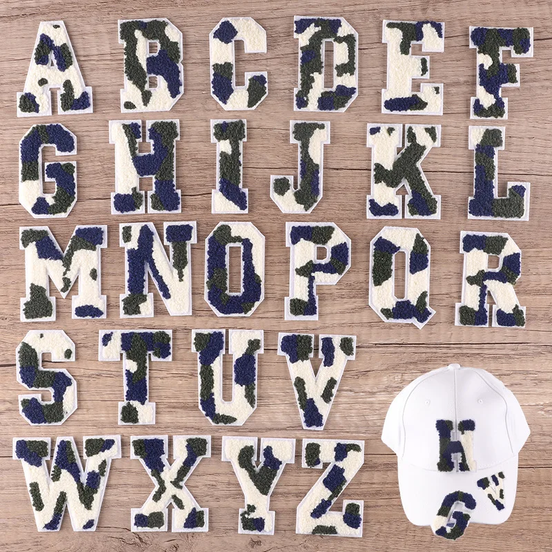 Вышитые камуфляжные нашивки с буквами для одежды бейсбольная кепка синель