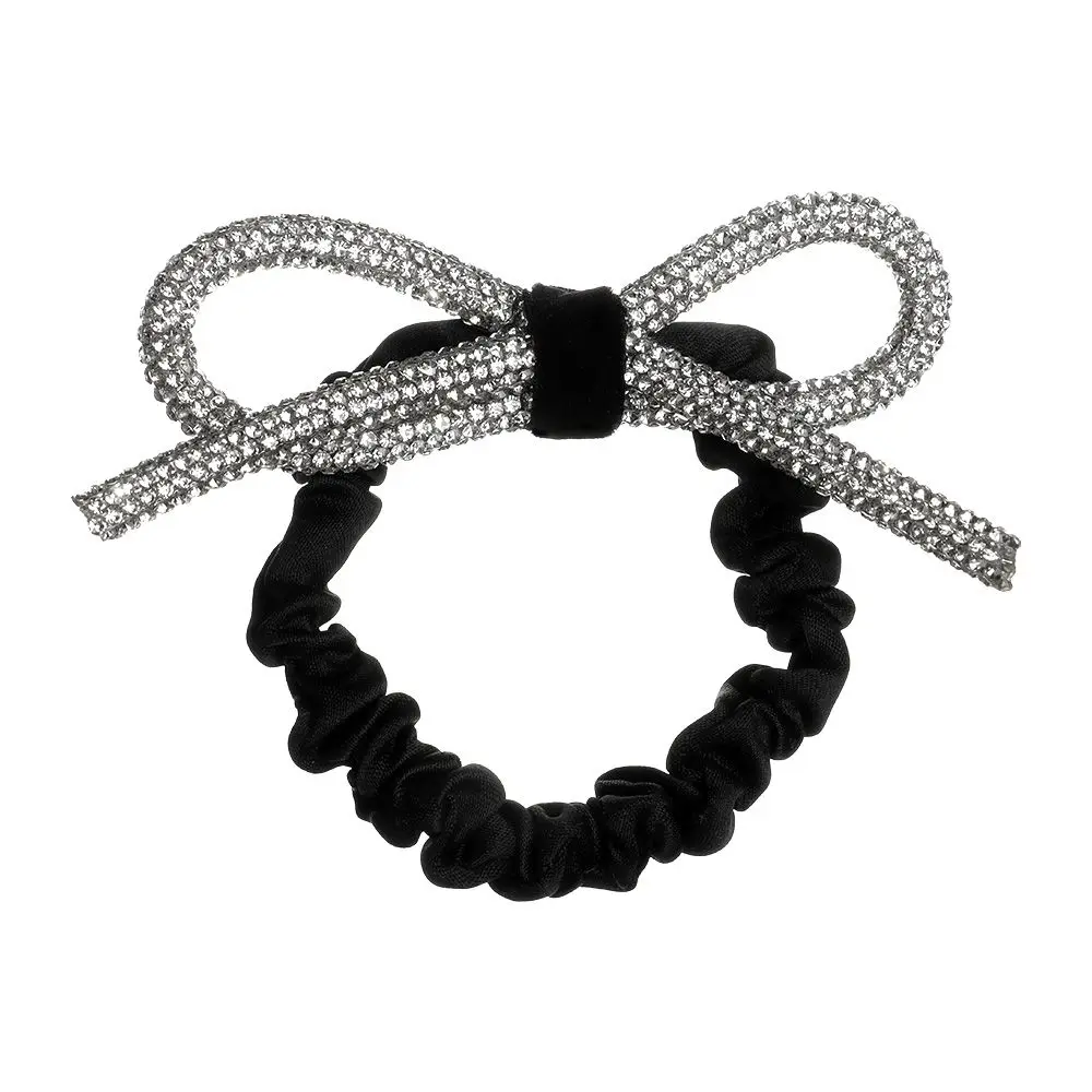

Shiny Diamond-studded Bow Hair Ring Head Rope Ins Fashionable Wild Sweet Tie Hair Rubber Band For Women Girls