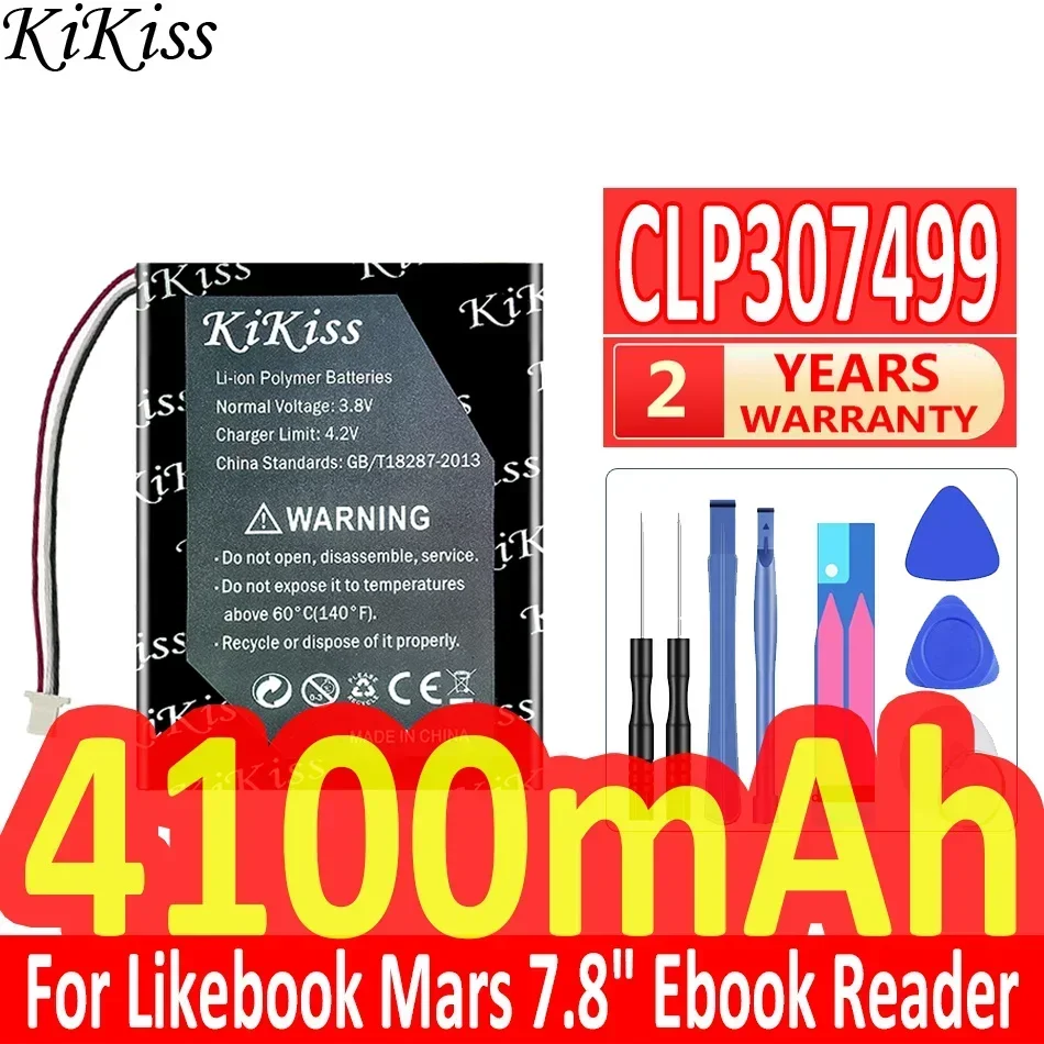 Мощный аккумулятор KiKiss 4100 мАч/5300 мАч для бумаг Likebook Mimas 7 8 дюйма T65A Mars устройство