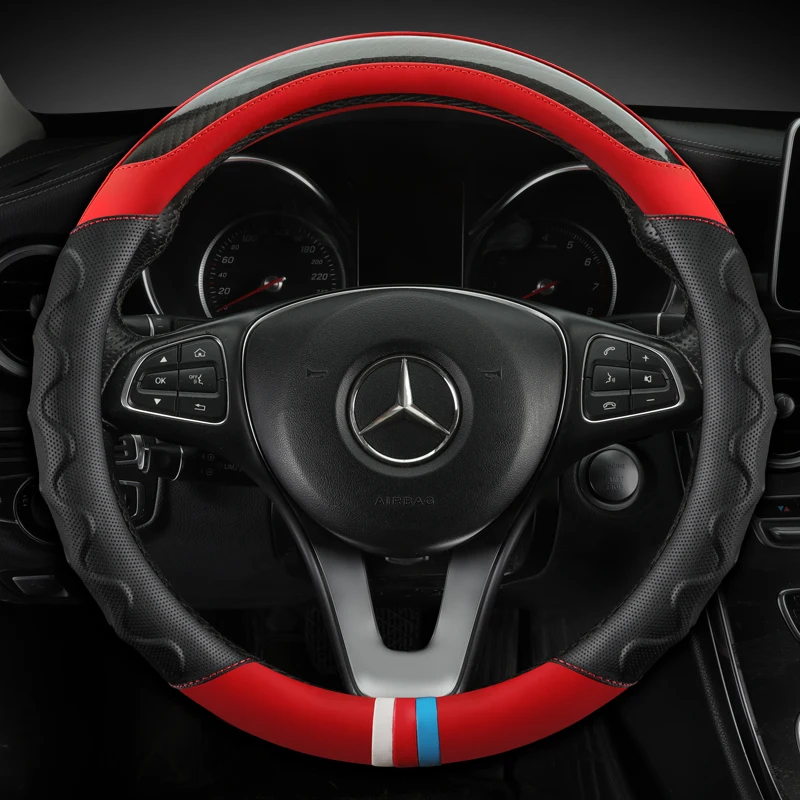 

Кожаные аксессуары из углеродного волокна для Mercedes Ben AMG, 38 см, модели A C CLA E GLA GLC GLE S B CLS, аксессуары класса
