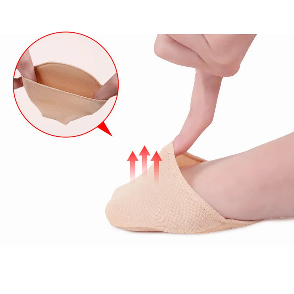 2 Pair Seamless Tops Forefoot Pads Half Liner Socks High Heel Grips Invisible Socks High Heel Cushions