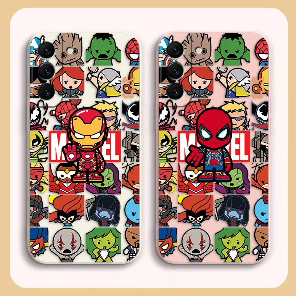 

Marvel Cartoon Iron Spider-Man Poster Case For Samsung S23 S22 S21 S20 FE S11 S11E S10 S10E S9 S30 Ultra Plus 4G 5G Case Funda