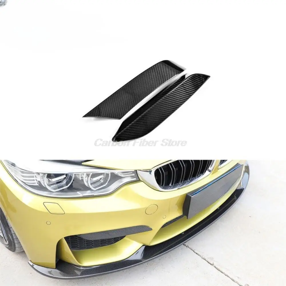 

Dry Carbon Fiber M4 Front Bumper Upper Splitters Trim for BMW F80 M3 F82 F83 M4 14-19