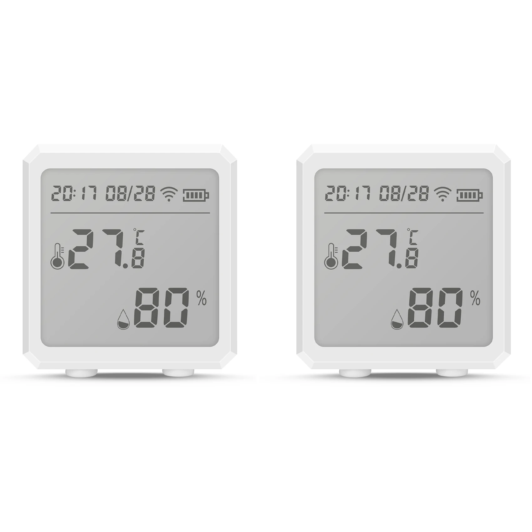 

2Pcs Tuya Smart Wifi Temperature Humidity Detector Indoor Hygrometer Thermometer With LCD Display Alarm Sensor