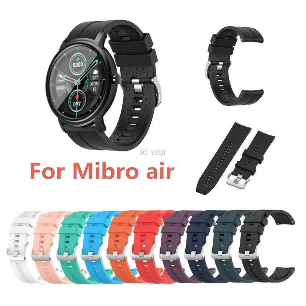 

Watch 20mm Check Pattern Elegant Silicone Strap Air Smart Watch Durable Strap Replacement Strap For Sports
