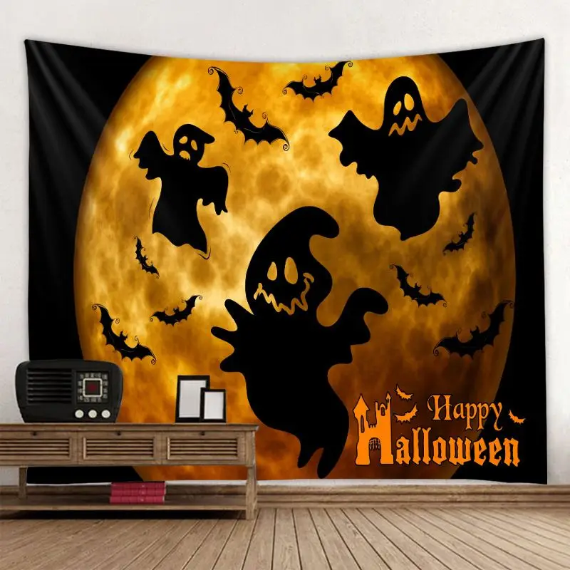 

Домашний декор, Хэллоуин, ужас, тень, тыква, коллекция, фон, ткань, печать, настенный гобелен 230x180 см tapiz