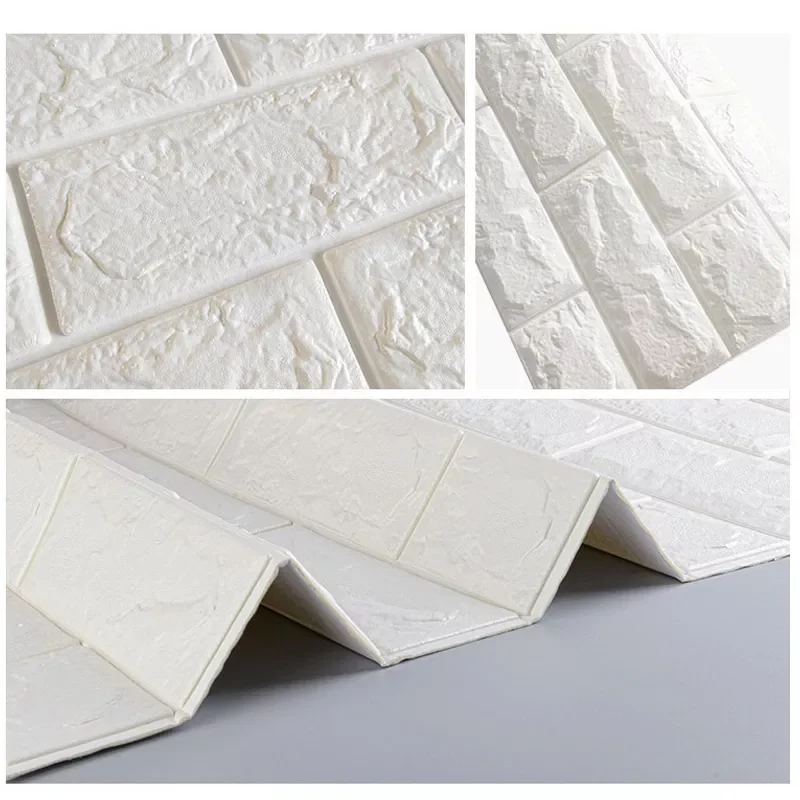 

Wall Stickers Self-adhesive Brick Panels Living Room Decoration Bedroom Decor Waterproof Wallpaper Kitchen TV Backdrop Home