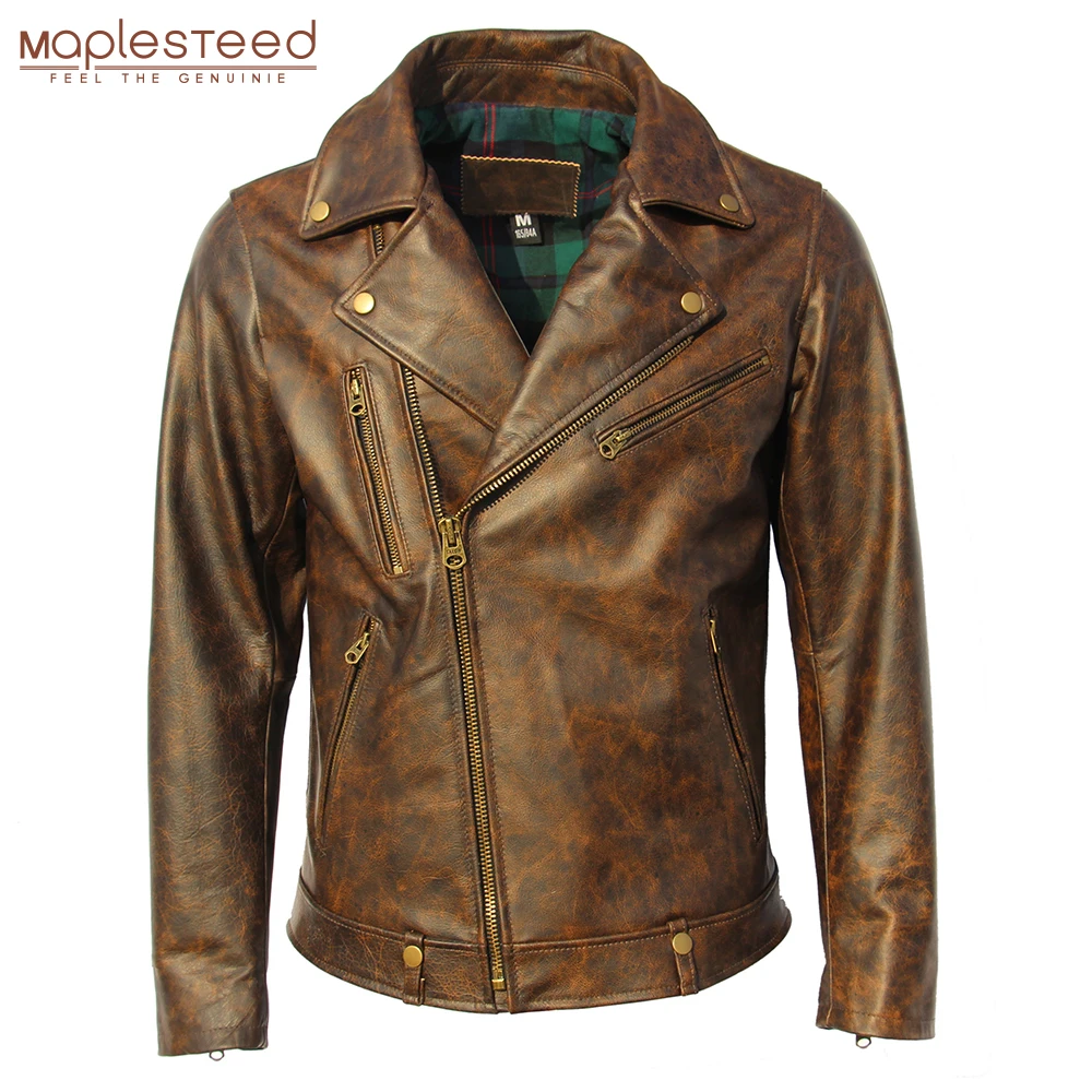 Мужская байкерская куртка из натуральной овечьей кожи | одежда