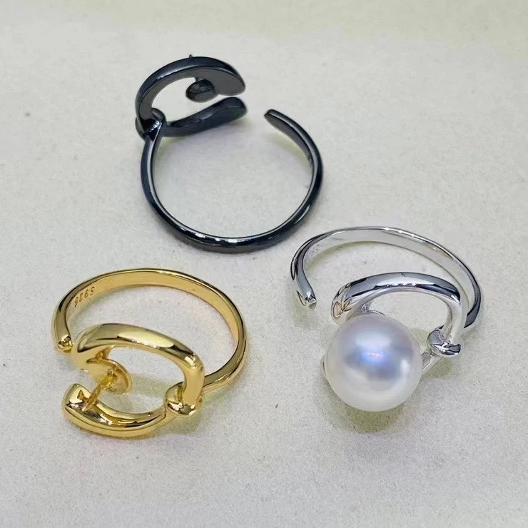 Регулируемое кольцо из серебра 925 пробы 5 шт./партия