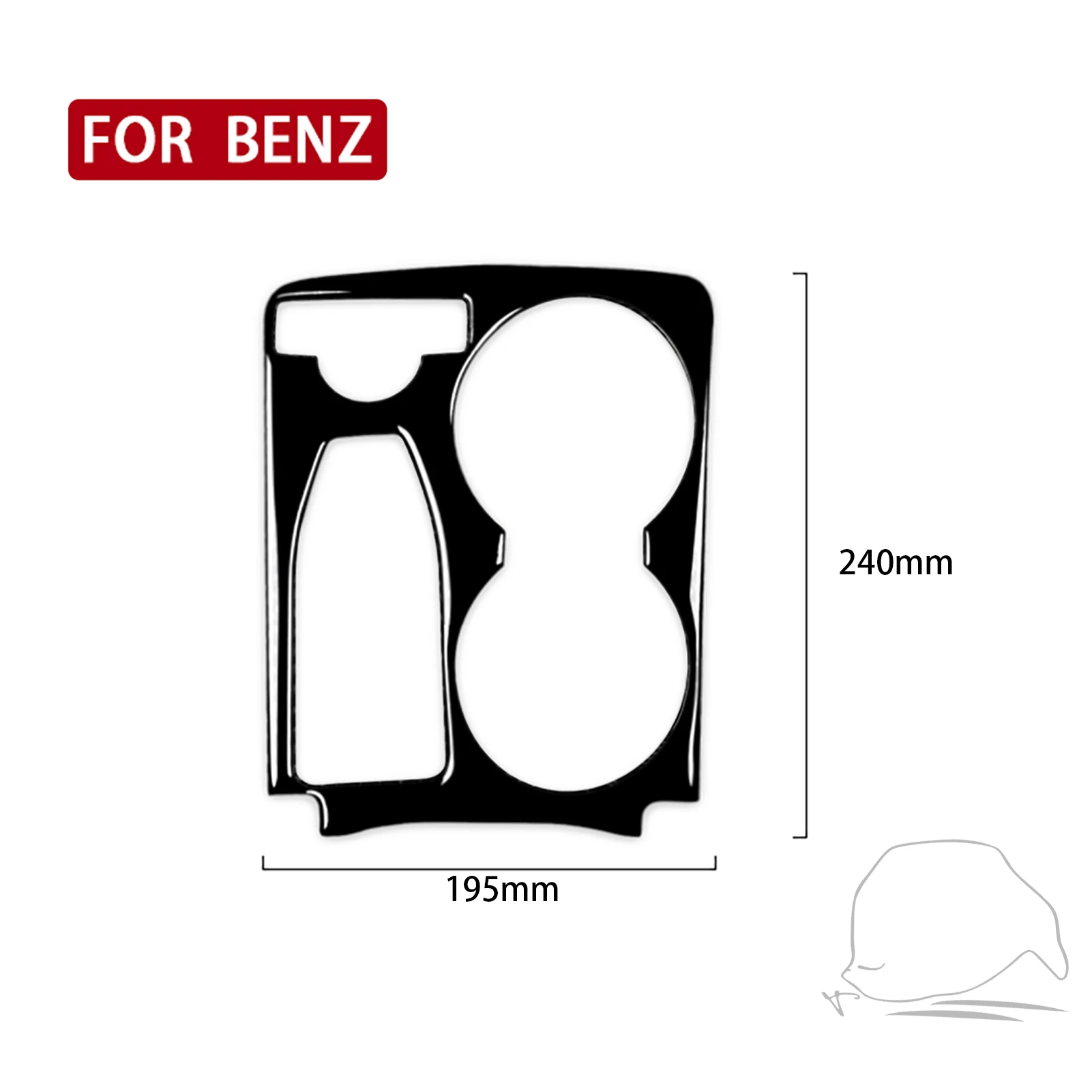 

Аксессуары для Mercedes Benz GLK 2008 2009 2010 2011 2012 2013 2014 2015, Черный Автомобильный подлокотник, подставка для чашки, отделка, Наклейка ABS