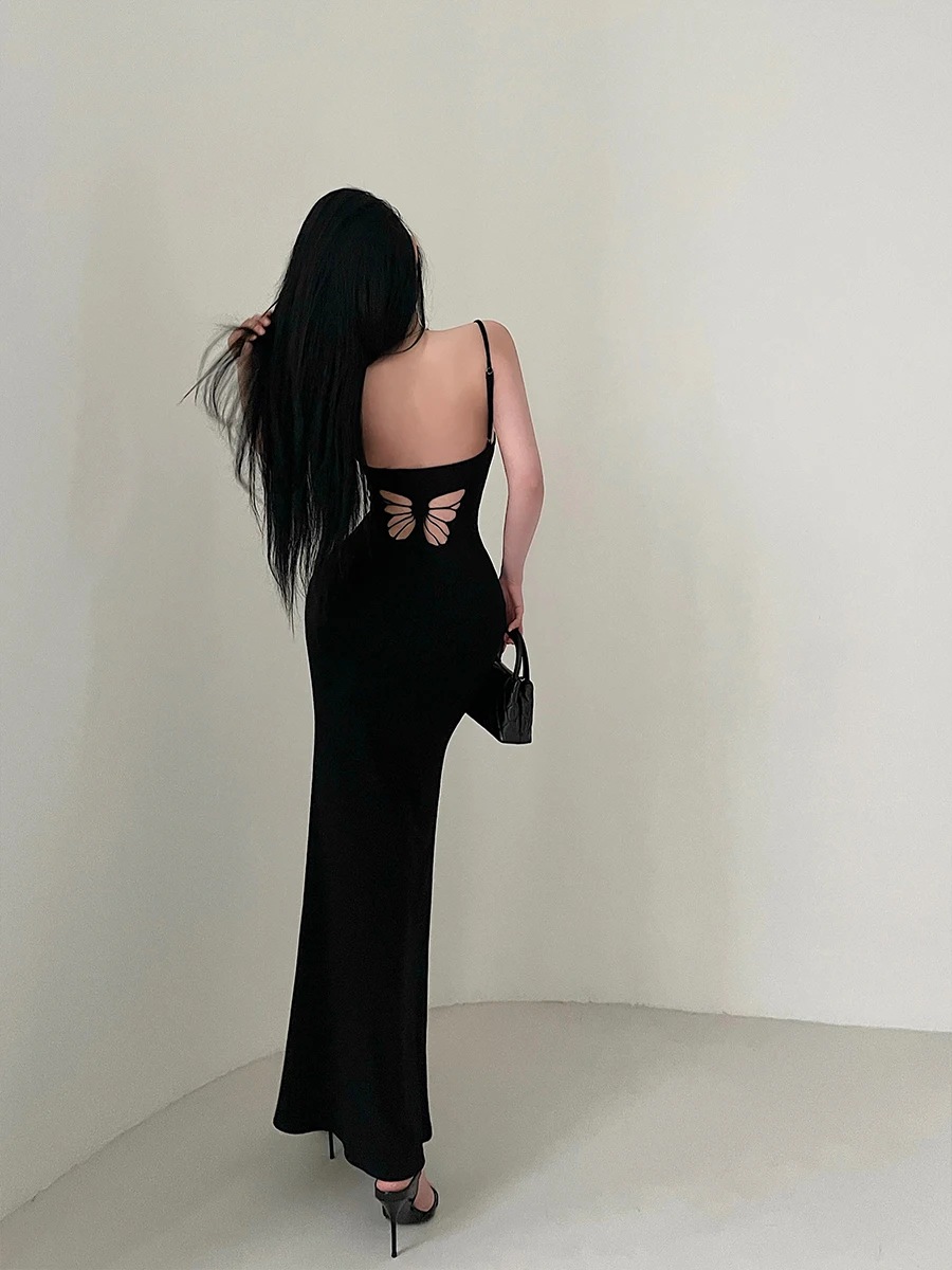 Сексуальное платье-бабочка Pure Desire с открытой спиной и вырезами Элегантное